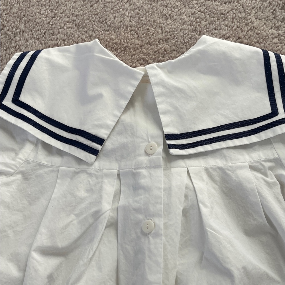 Beatrice & George White Cotton Sailor Dress - Picture 5 of 5